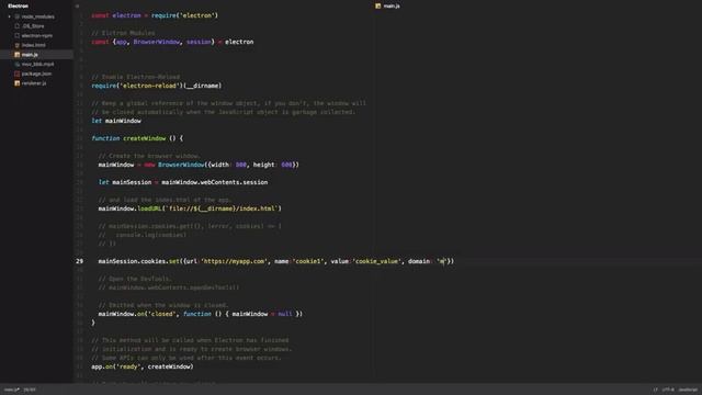Master Electron: Desktop Apps using HTML, JavaScript & CSS : Session: Cookies смотреть онлайн