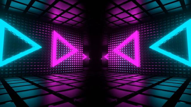 4k Visual Loop Neon Tunnel Construction Abstract Background смотреть онлайн