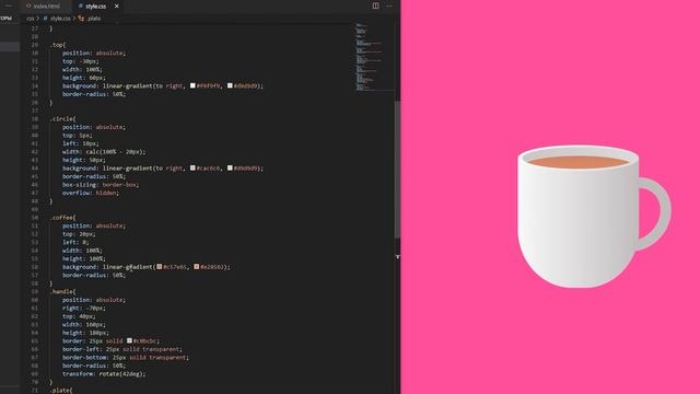 CSS JS effects animation cup of coffee tutorial 2021 смотреть онлайн