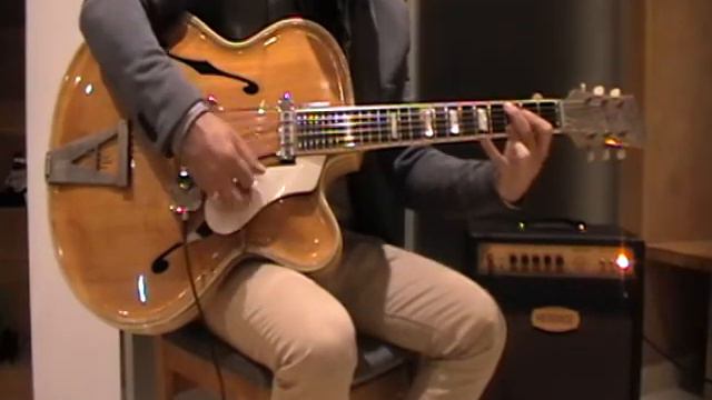Arthur Lang archtop guitar w. DeArmond 1100 смотреть онлайн