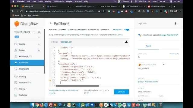 Dialogflow Tutorials: How to send email from Dialogflow смотреть онлайн