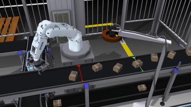Simulation of Pick and Place robot application смотреть онлайн