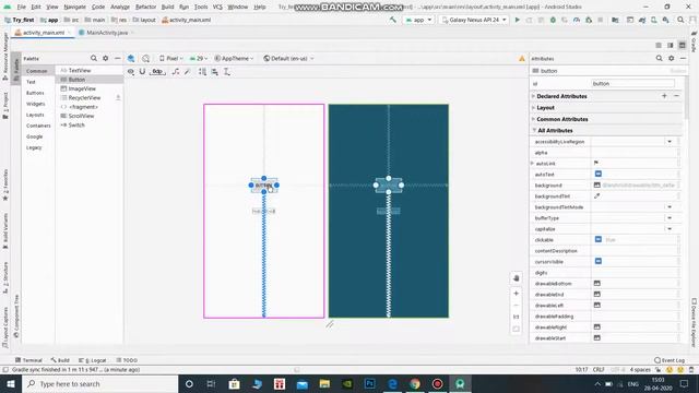 Making Hello World app in android studios | Make your first Android app in 2020 during corona time смотреть онлайн