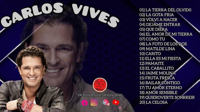Carlos Vives 20 Éxitos #elchinomusic #tatidiscplay #carlosvives #vallenatos