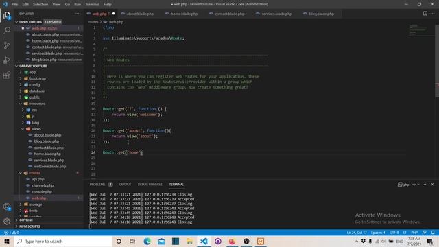 Stuck with routing in laravel 8 (Try this ) in Nepali part 1 смотреть онлайн