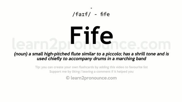 Pronunciation of Fife | Definition of Fife смотреть онлайн