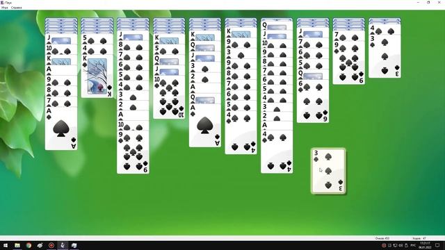Spider Solitaire Windows 7 - One suit смотреть онлайн