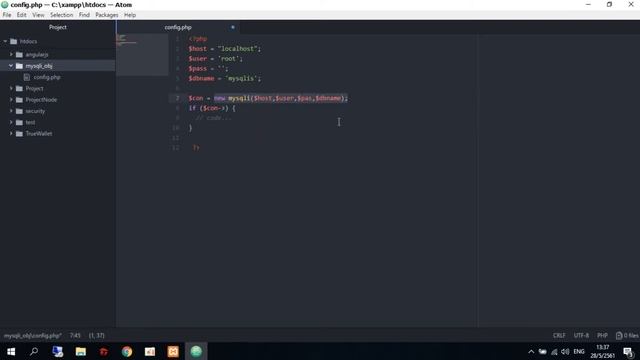MySQLi Object-Oriented : Connect เชื่อมต่อ SQL смотреть онлайн