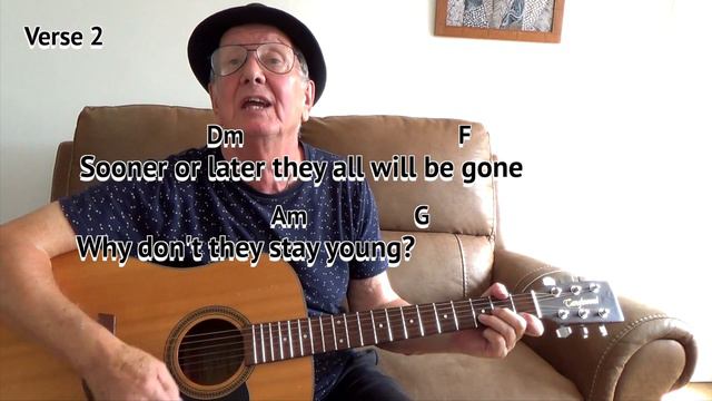FOREVER YOUNG (Alphaville cover) GUITAR LESSON play-along with chords and lyrics (key Cmajor) смотреть онлайн