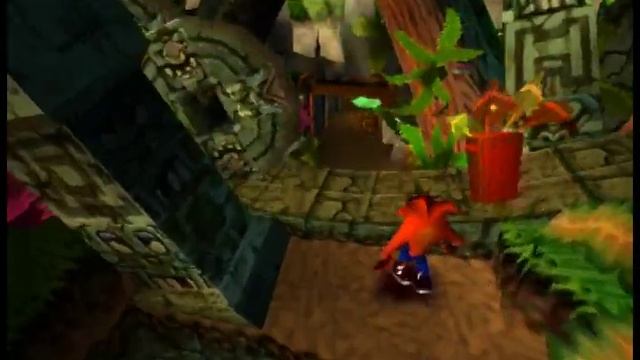 13) Crash Bandicoot walkthrough - Level 2: Jungle rollers (green gem) смотреть онлайн