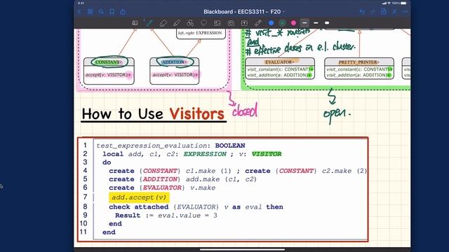 [HD] EECS3311 F20 Lecture 11 Part 3a - Visitor Design Pattern - Architecture, Client vs. Supplier смотреть онлайн