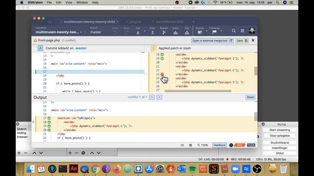 Gitkraken: How to solve a conflict смотреть онлайн