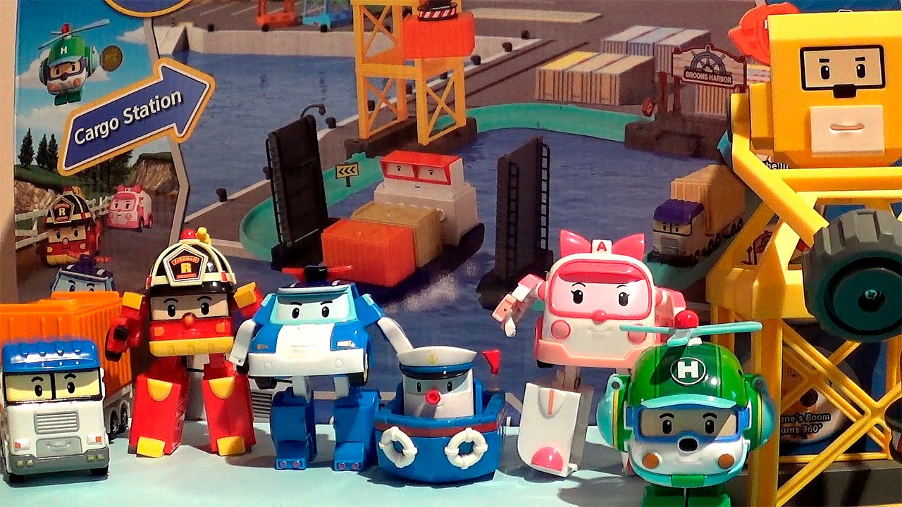 Поли Робокар и Грузовой порт обзор    ロボカーポリー 로보카 폴리.mp4
