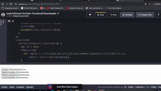 vuejs YouTube Thumbnail gradbber смотреть онлайн