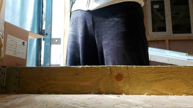 Строительство дома. Черновой пол из OSB. смотреть онлайн