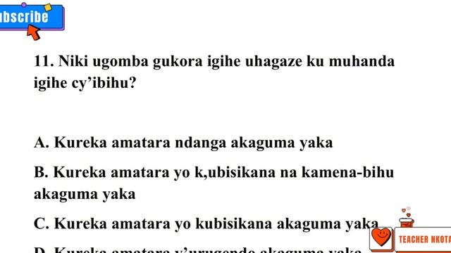 AMATEGEKO Y’UMUHANDA???IBIBAZO N’IBISUBIZO BY’IKIZAMI CY’URUHUSHYA RWAGATEGANYO??? CYAKOZWE смотреть онлайн