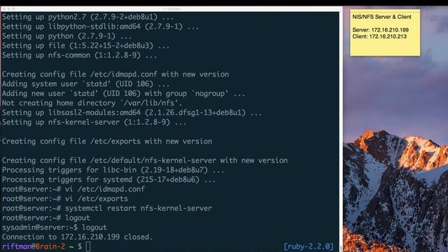 Debian 8: NIS+NFS Server and Client With AutoFS смотреть онлайн