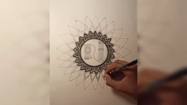Рисунок черной ручкой|How To Draw A Mandala|как рисовать|how To Draw|урок рисования|drawing Tutoria