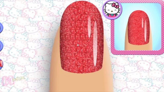 Делаем маникюр в салоне Хеллоу китти смотреть онлайн