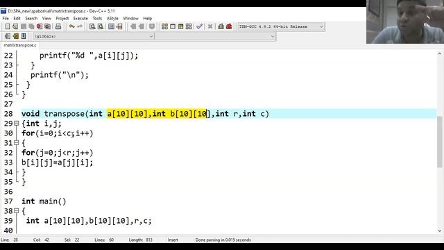 PROGRAM MATRIX TRANSPOSE TYPE 1 смотреть онлайн
