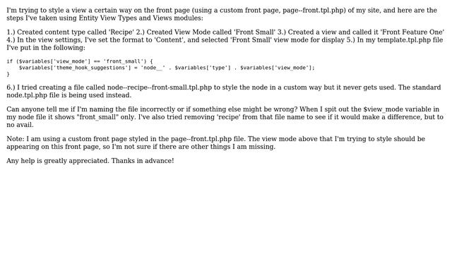 Drupal: Custom template file for custom view mode on site front page (2 Solutions!!) смотреть онлайн