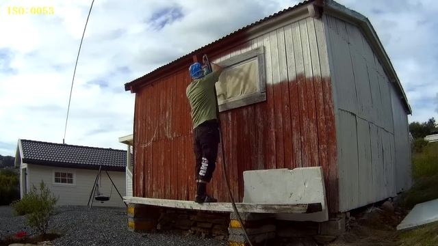Bosch PFS 5000 E Malingssprøyte i bruk på gammelt uthus смотреть онлайн
