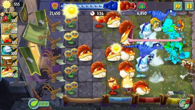 Toadstool gulp down zombies whole : Plants vs. Zombies 2 Android Gameplay Walkthrought #35 смотреть онлайн