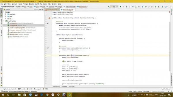 How to draw circle, rectangle and triangle by canvas in Android?