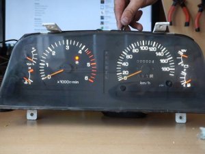 Toyota Land Cruiser 80 приборная панель - пересвет