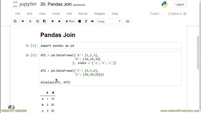 Python Pandas in Hindi Part-20 | Pandas Join() Method | Machine Learning Tutorial #01.02.20 смотреть онлайн