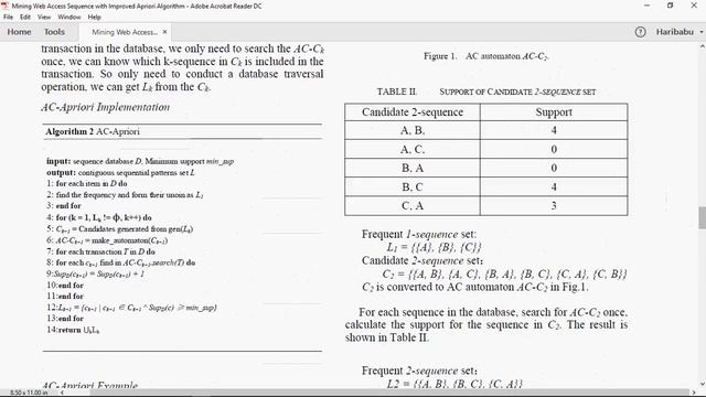 Mining Web Access Sequence with Improved Apriori Algorithm смотреть онлайн