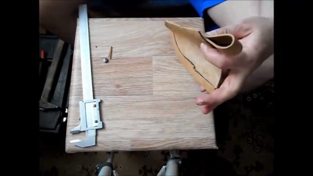 Изготовление ножен из кожи для ножа "Охотник". смотреть онлайн