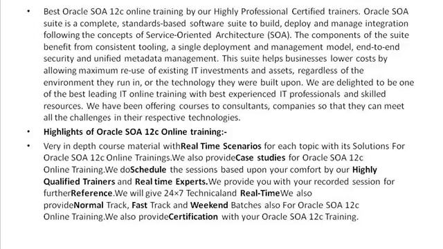 Oracle SOA online training for low fee cost by experts from JSE soft tech смотреть онлайн