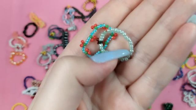 77 Идей для плетения колечек из бисера и не только // Обзор на все мои кольца из бисера! смотреть онлайн