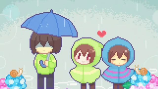 Fallen down + (slowed + reverb) + relaxing music + rain sounds + undertale смотреть онлайн