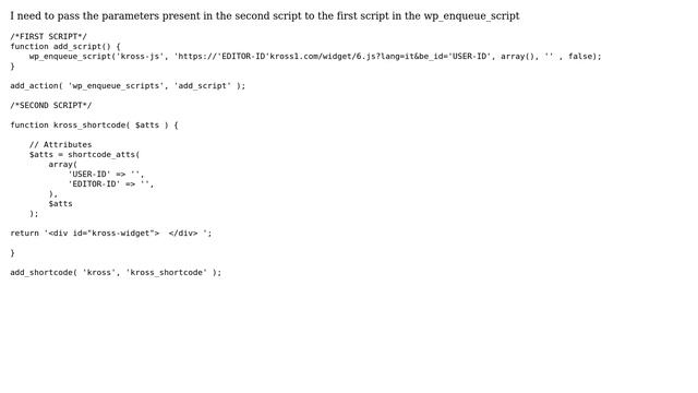 Wordpress: Passing Parameters from shortcode to enqueue script смотреть онлайн