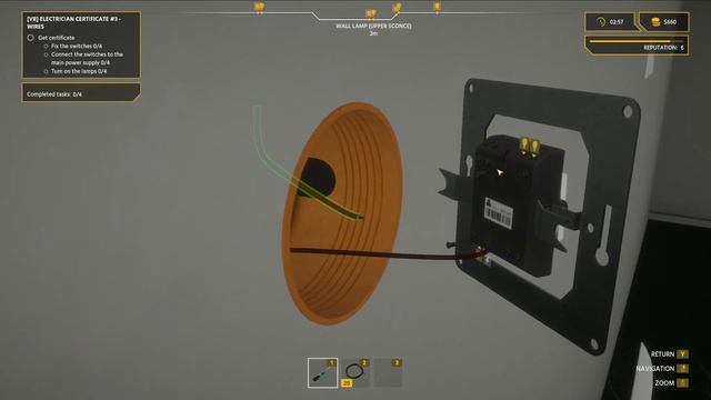 Electrician Simulator - [VR] Electrician Certificate #3 - Wires