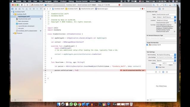 Core Data for iOS: Learn Data Persistence from Scratch - Part 1 | iOS Development in Tamil смотреть онлайн