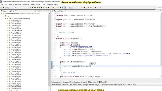 Selenium Webdriver : How can handle Resize Widget with Code : Tutorial 37 смотреть онлайн
