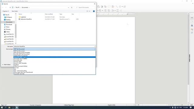 LibreOffice Writer Cara Menyimpan File Dengan Format odt, docx, doc смотреть онлайн