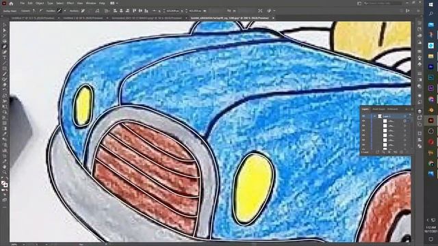 Adobe Illustrator Tutorial Create a Vector car from Sketch HD смотреть онлайн