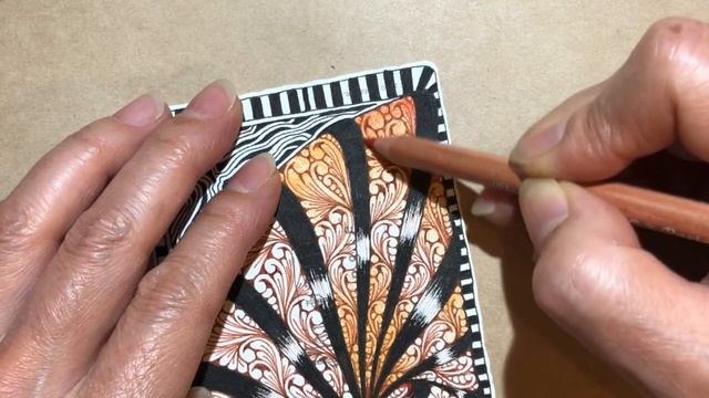Drawing & Coloring Tutorial Zentangle®︎ ゼンタングル
