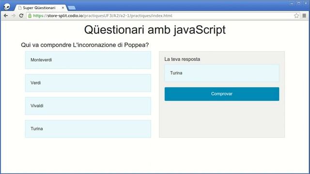 Qüestionari fet amb JavaScript i l'API drag&drop смотреть онлайн