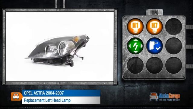 Replacement Left Head Lamp: Opel Astra 2004-2007