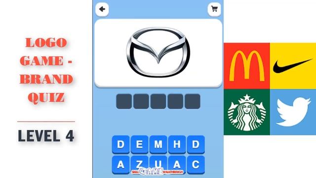 Logo Game - Brand Quiz Level 4 Walkthrough | SkillGameWalkthrough
