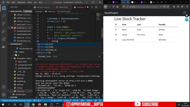 Realtime Stock Tracker App | Using Django Channels, Celery, Redis, ASGI | Part 2 смотреть онлайн