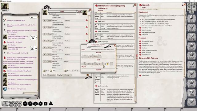 FGU Character Creation | 5e | Warlock Class - Base Class | Fantasy Grounds Unity смотреть онлайн