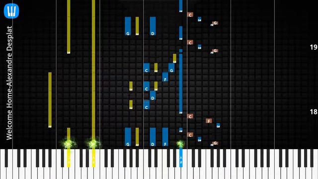🎹Welcome Home, Solo & Chord, Alexandre Desplat, Synthesia Piano смотреть онлайн