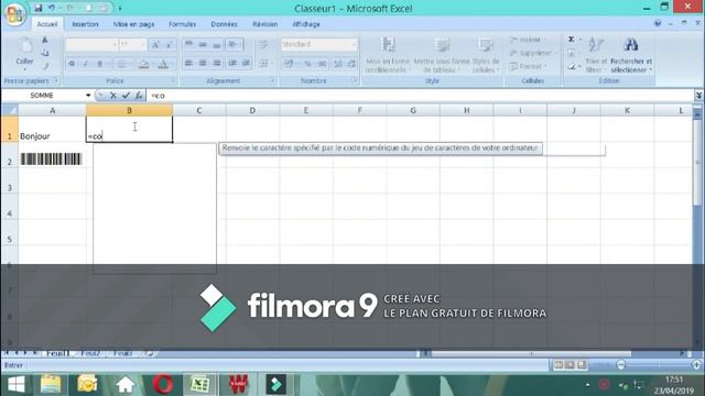 Code barre Excel смотреть онлайн