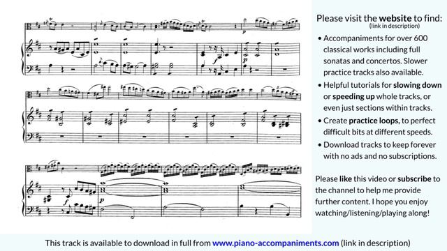Stamitz Viola Concerto - Piano Accompaniment - Play Along Track For Violin, Cello Or Flute (movt 1)